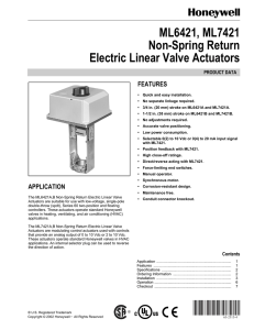 ML6421, ML7421 Non-Spring Return Electric Linear