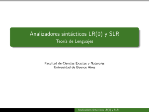 Analizadores sintácticos LR(0) y SLR