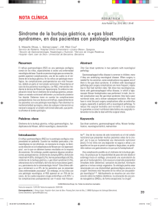 Síndrome de la burbuja gástrica, o «gas bloat syndrome», en dos