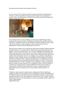 Reconstrucción del claustro del monasterio de Fitero El 10 de enero