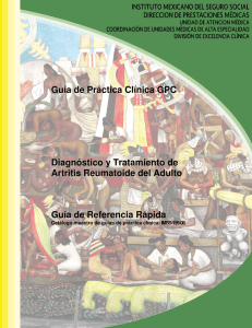 Guía de Práctica Clínica GPC Diagnóstico y Tratamiento de Artritis