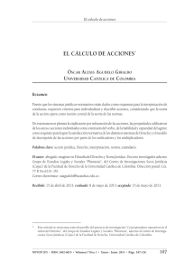 el cÁlculo De AccioNes - Universidad Católica de Colombia