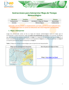 Instrucciones para Interpretar Mapa de Tiempo Meteorológico