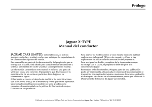Prólogo Jaguar X-TYPE Manual del conductor