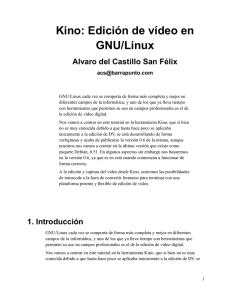 Kino: Edición de vídeo en GNU/Linux