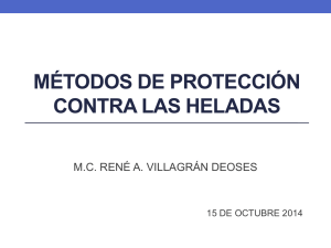 METODOS DE PROTECCION CONTRA LAS HELADAS