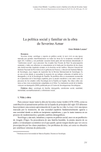 La política social y familiar en la obra de Severino Aznar