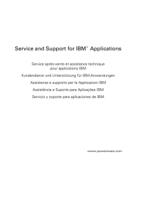Service and Support for IBM® Applications