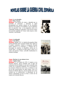 Novelas sobre la Guerra Civil Española