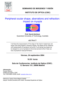 Peripheral ocular shape, aberrations and refraction: impact