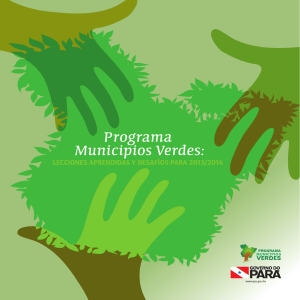 Programa Municipios Verdes - Programa Municípios Verdes