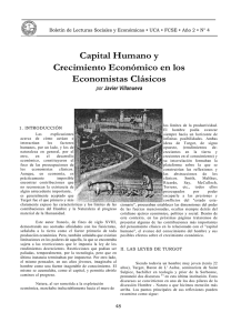 Capital Humano y Crecimiento Económico en los Economistas
