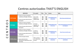 Centros autorizados That`s English