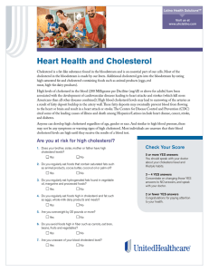 Heart Health and Cholesterol