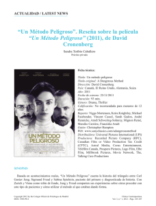 “Un Método Peligroso”. - Colegio Oficial de Psicólogos de Madrid