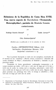 Helmintos de la República de Costa Rica. XVIII. Una nueva especie