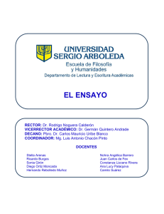 el ensayo - Universidad Sergio Arboleda Bogotá