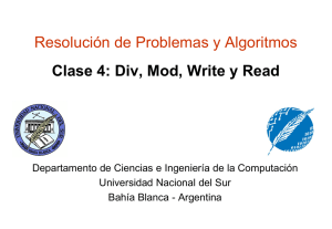 Clase 4 - 2014 - DIV MOD Read Write