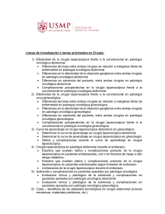 Líneas de investigación y temas priorizados en Cirugía: 1