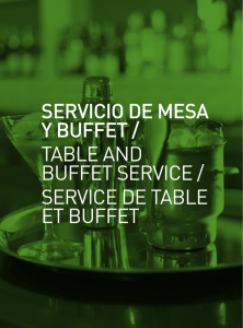 SERVICIO DE MESA Y BUFFET / TABLE AND