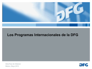 Los Programas Internacionales de la DFG