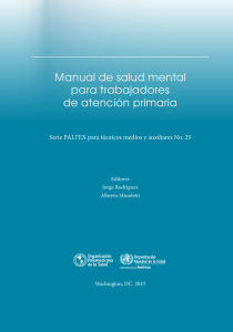Manual de salud mental para trabajadores de atención primaria