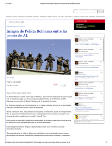 peores de AL Imagen de Policía Boliviana entre las