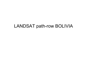 LANDSAT path-row BOLIVIA