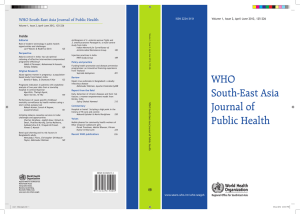 WHO South-East Asia Journal of Public Health