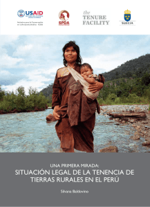 situación legal de la tenencia de tierras rurales en el perú