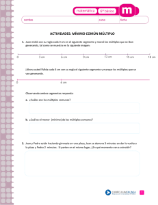 ACTIVIDADES: MÍNIMO COMÚN MÚLTIPLO