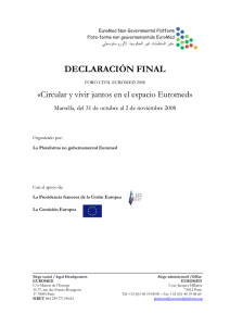declaracion final foro civil euromed