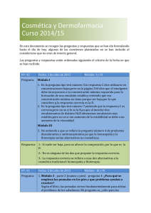 Cosmética y Dermofarmacia Curso 2014/15