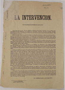 La intervención. -- (1880?). -- Manizales : [Imprenta del Estado, 1880].