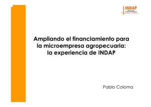 la experiencia de INDAP