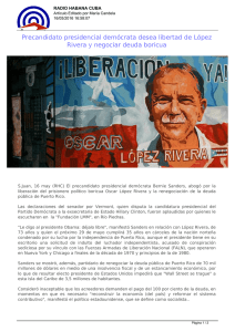 Precandidato presidencial demócrata desea libertad de López