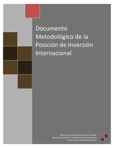 Documento Metodológico de la Posición de Inversión Internacional