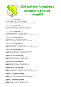Calendario de Liga Infantil B CDE A.Mata