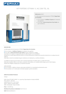 KIT PORTERO CITYMAX 1L AG 230V TEL. BL | Productos | FERMAX