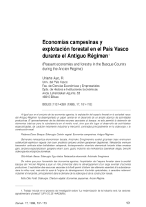 Economías campesinas y explotación forestal en el País Vasco