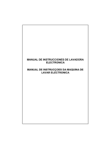manual de instrucciones de lavadora electronica