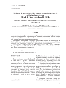 Eficiencia de Anaerobios sulfito-reductores como indicadores de