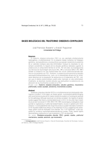 BASES BIOLÓGICAS DEL TRASTORNO OBSESIVO