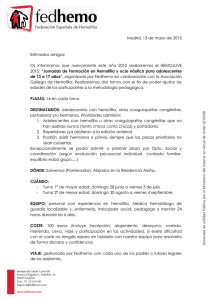 Carta informativa a socios HEMOJUVE 2015