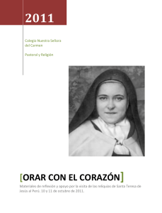 oRAR CON EL CORAZÓN - Colegio Nuestra Señora del Carmen