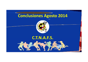Conclusiones Agosto 2014 C.T.N.A.F.S.