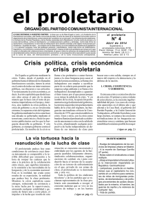 Crisis política, crisis económica y crisis proletaria
