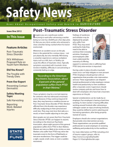 Post–Traumatic Stress Disorder - California State Compensation