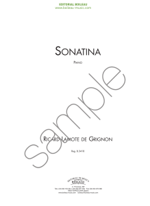sonatina - Editorial de Música Boileau