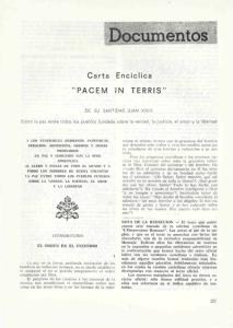 Carta Encíclica PACEM IN TERRIS
